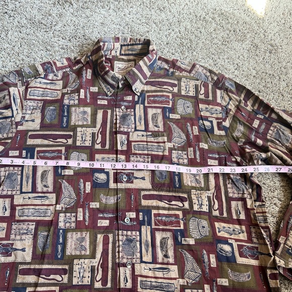 Woolrich Button Down Fly Fishing Plaid Shirt XL - Picture 4 of 5